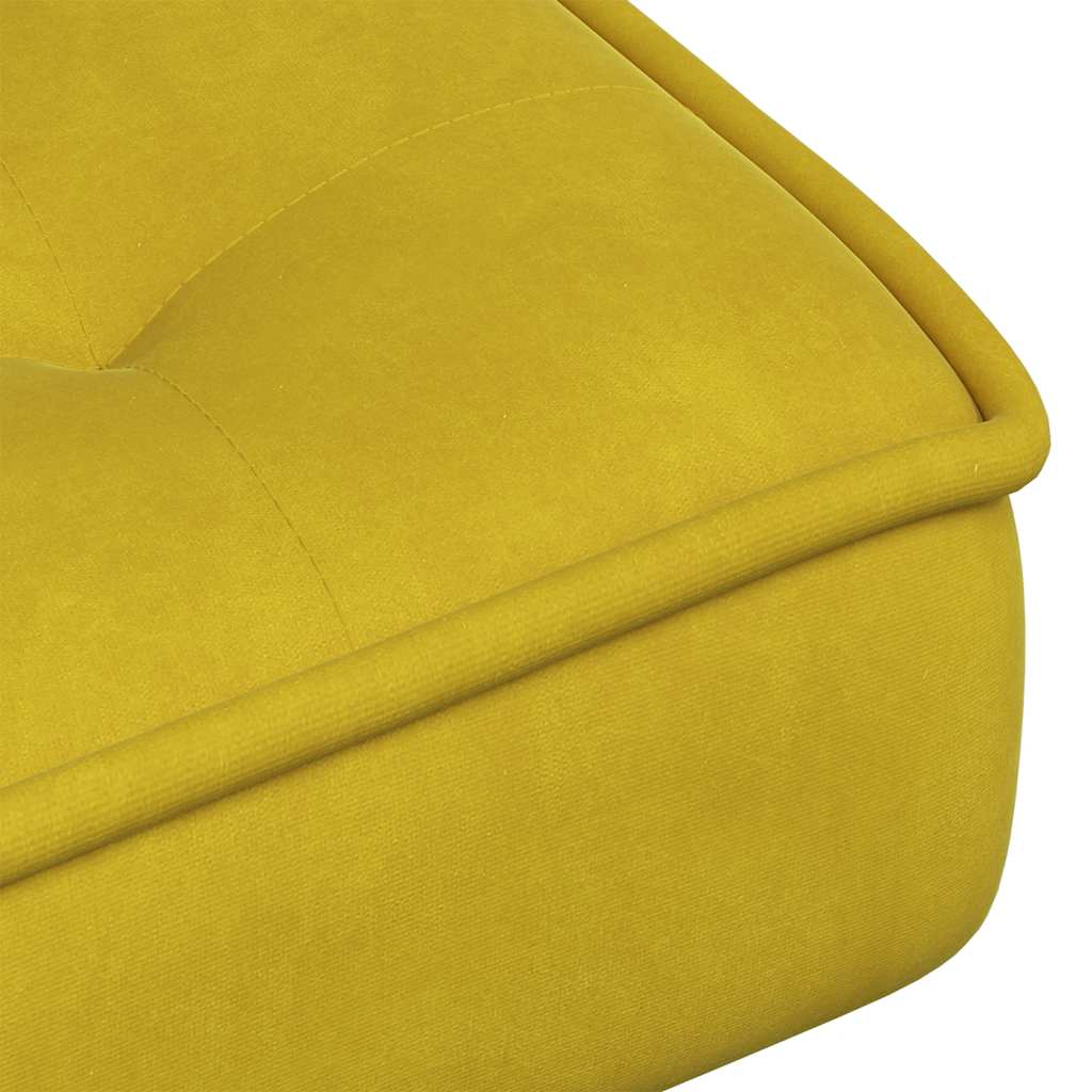Relaxsessel mit Hocker Gelb Samt