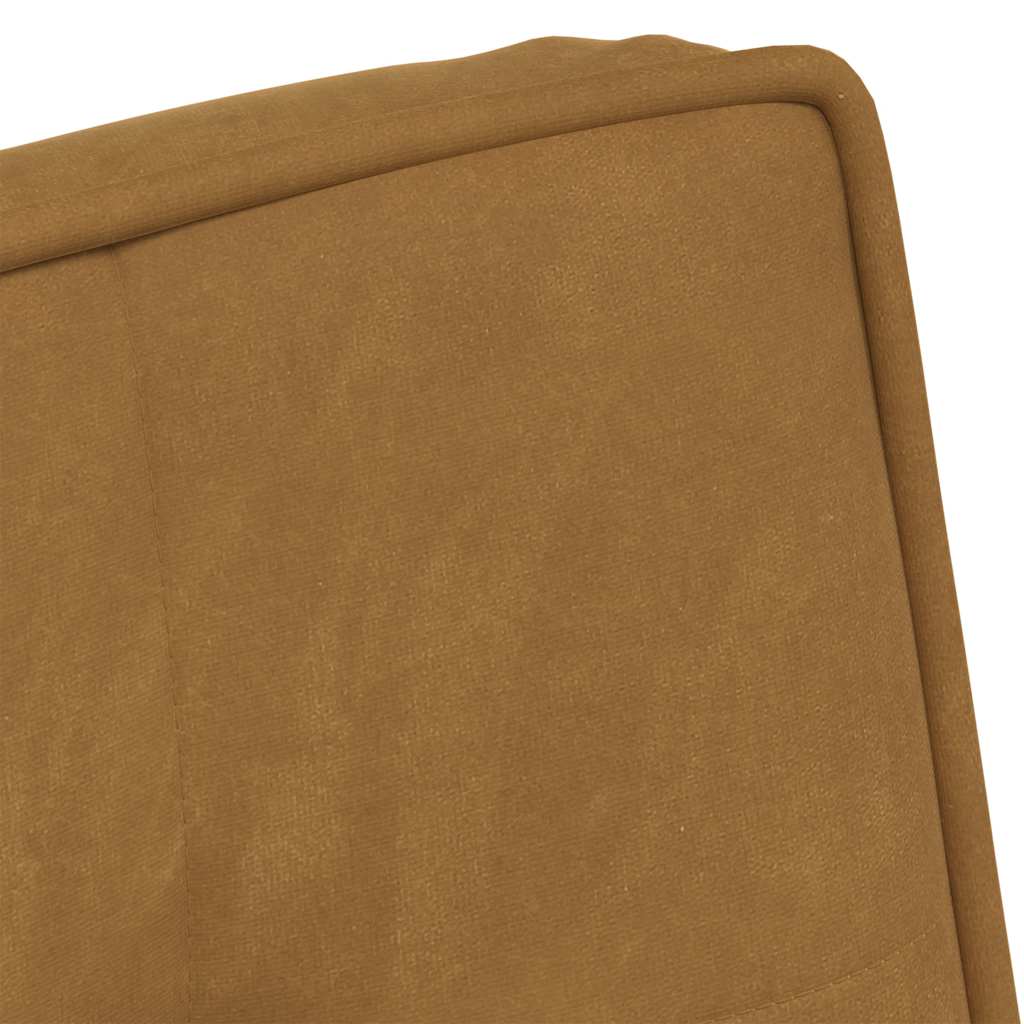 Relaxsessel mit Hocker Braun Samt