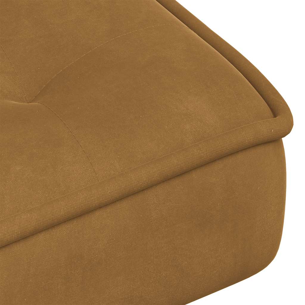 Relaxsessel mit Hocker Braun Samt