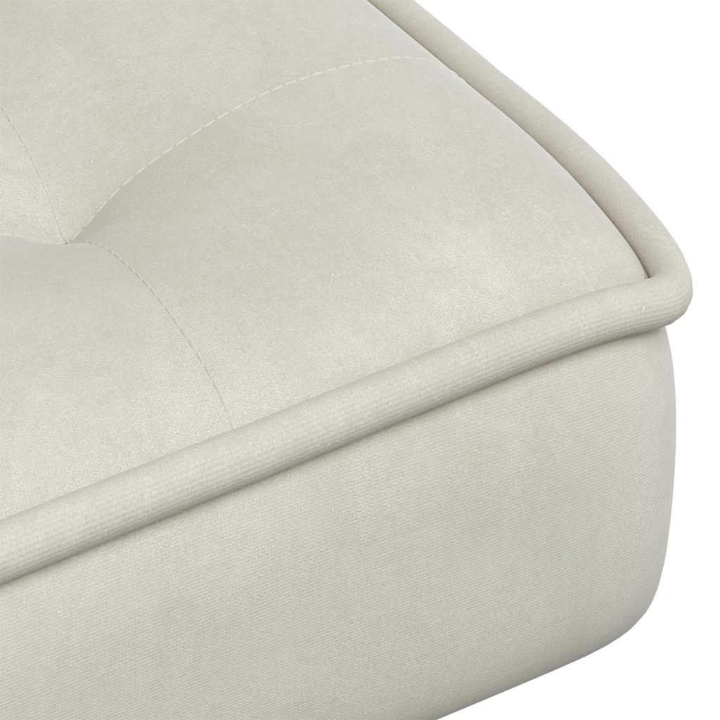 Relaxsessel mit Hocker Creme Samt