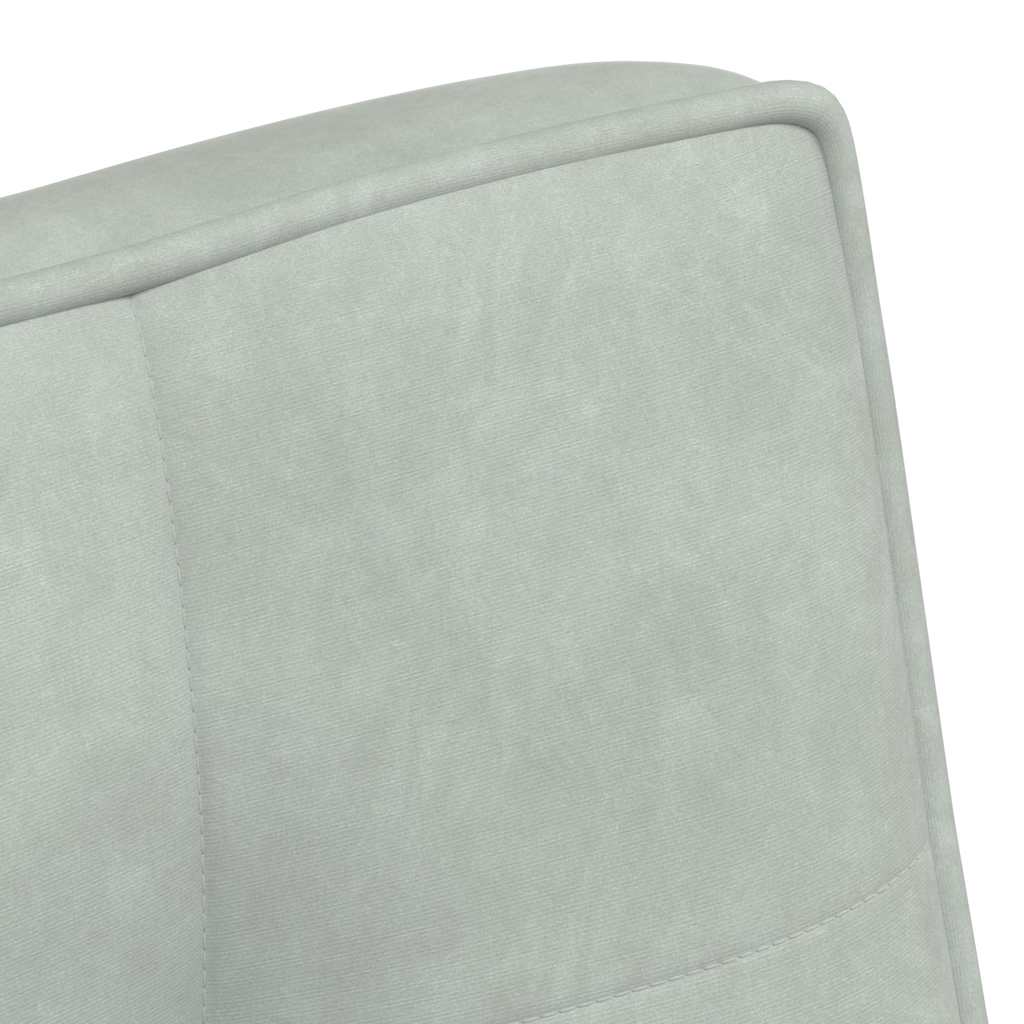 Sitzbank Hellgrau 110x74x84 cm Samt