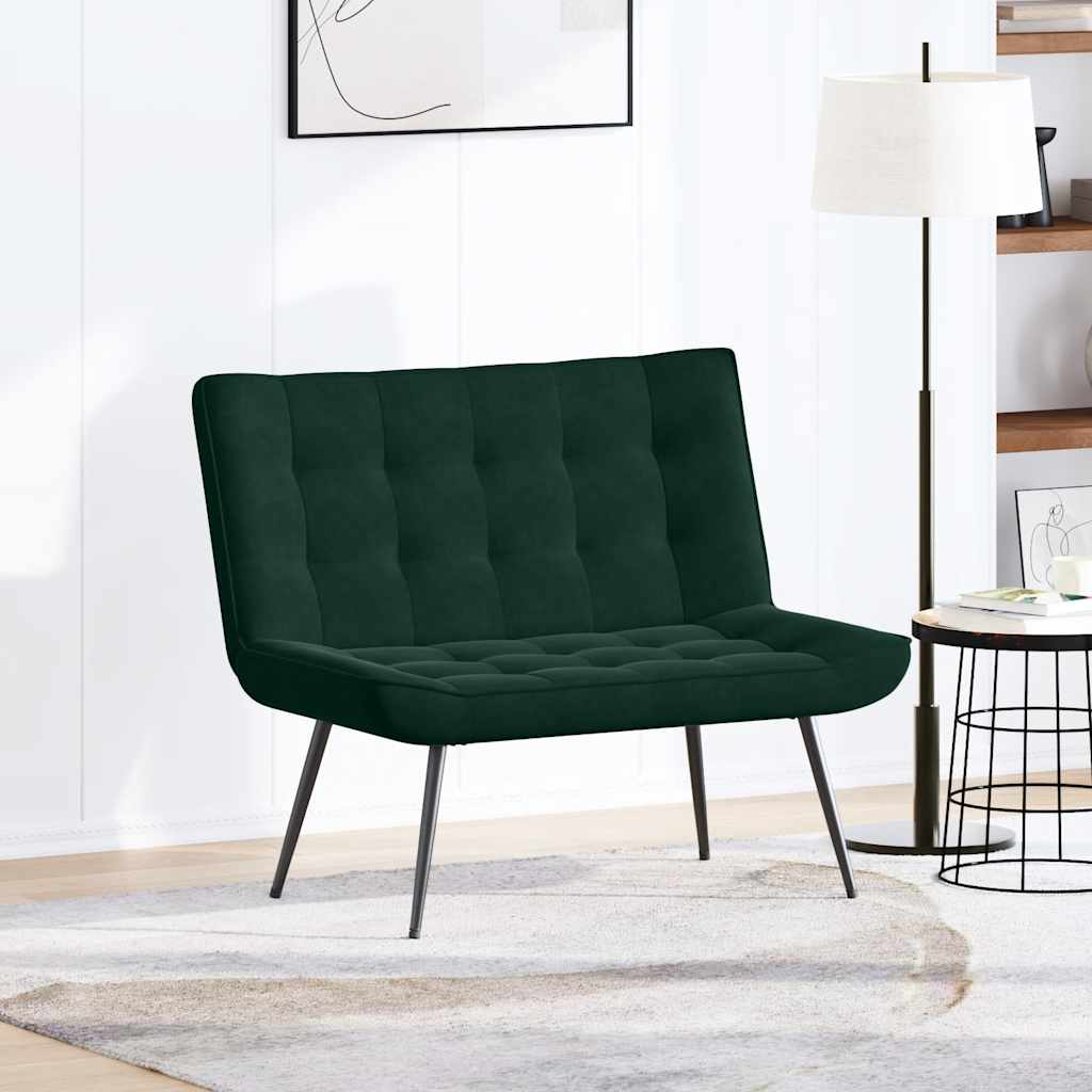 Sitzbank Dunkelgrün 110x74x84 cm Samt