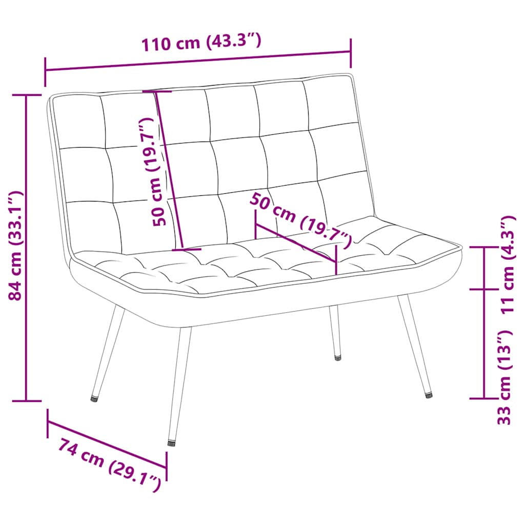 Sitzbank Dunkelgrün 110x74x84 cm Samt