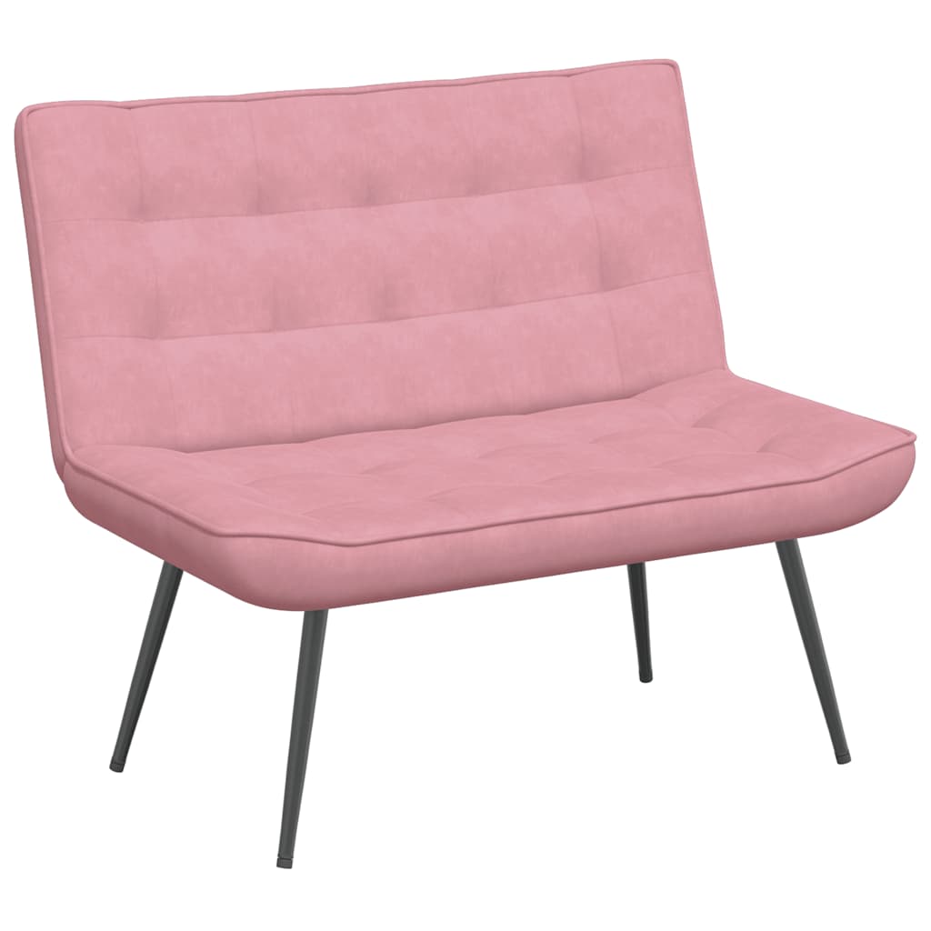 Sitzbank Rosa 110x74x84 cm Samt