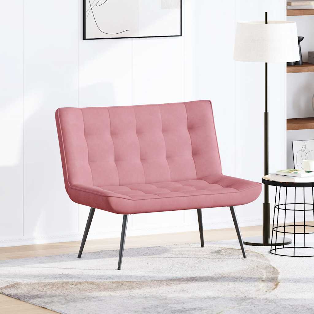 Sitzbank Rosa 110x74x84 cm Samt