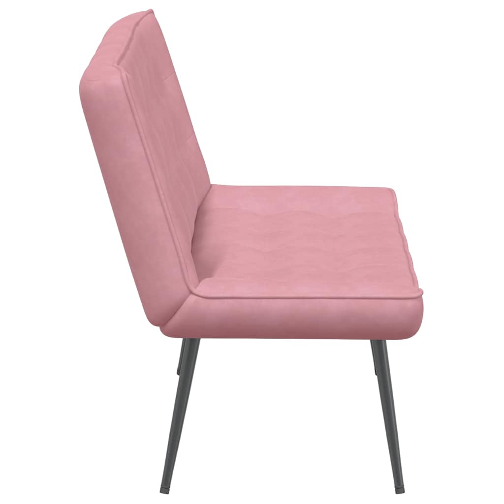 Sitzbank Rosa 110x74x84 cm Samt