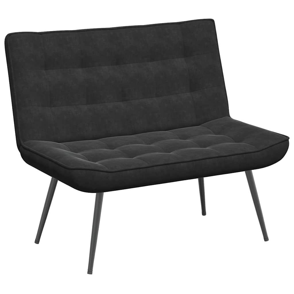 Sitzbank Schwarz 110x74x84 cm Samt