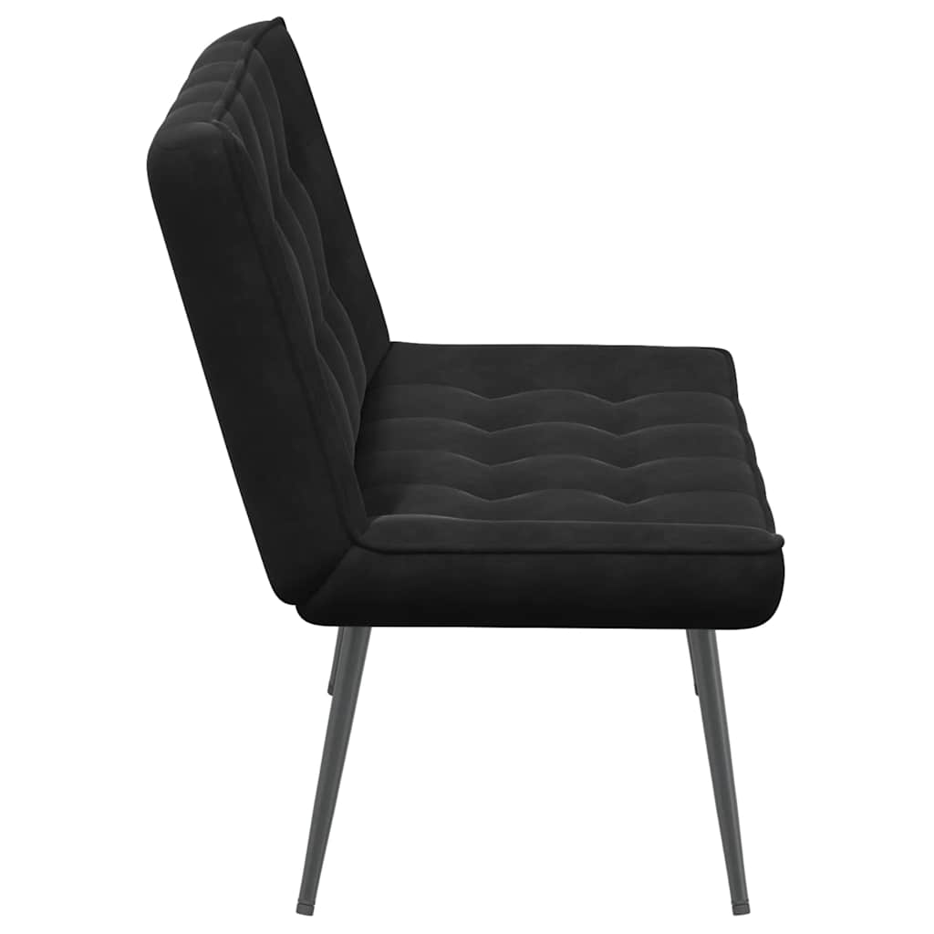 Sitzbank Schwarz 110x74x84 cm Samt