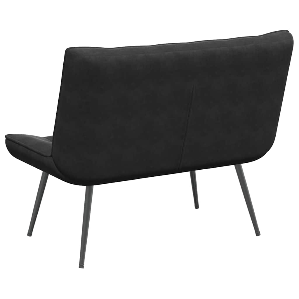 Sitzbank Schwarz 110x74x84 cm Samt