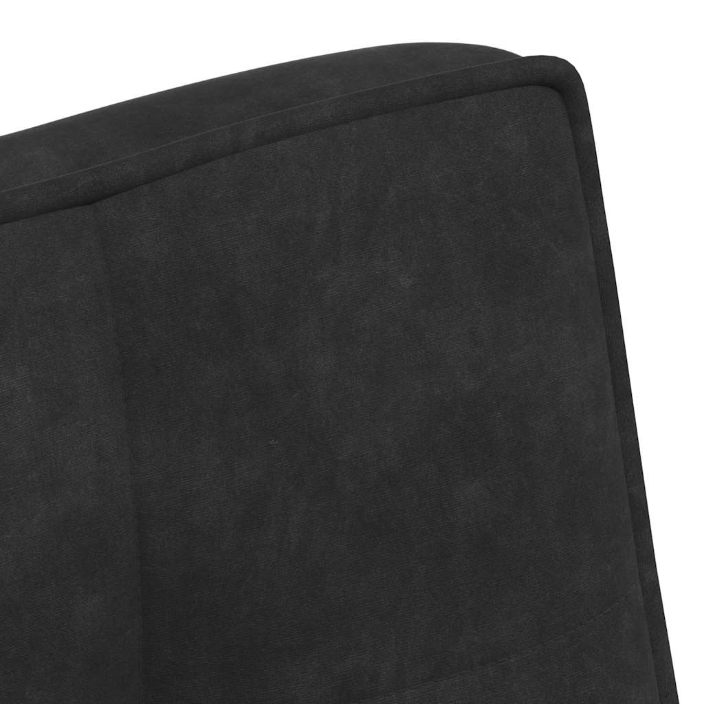 Sitzbank Schwarz 110x74x84 cm Samt