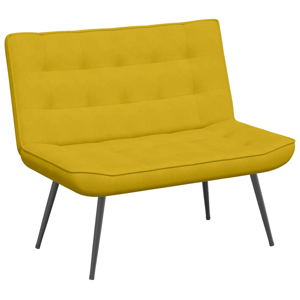 Sitzbank Gelb 110x74x84 cm Samt
