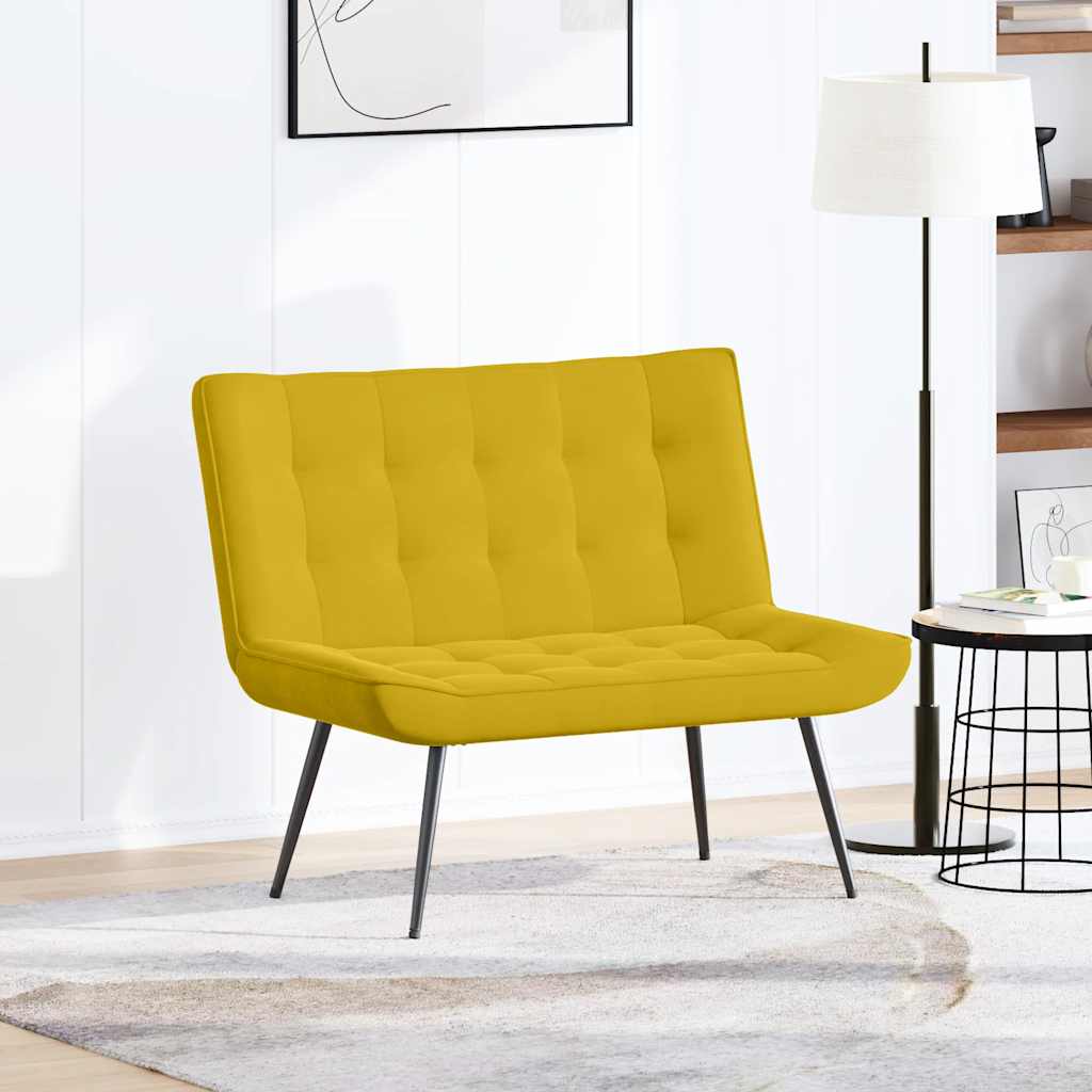 Sitzbank Gelb 110x74x84 cm Samt