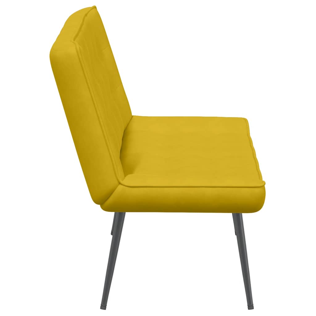 Sitzbank Gelb 110x74x84 cm Samt