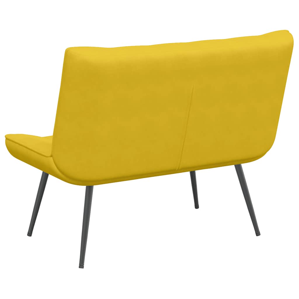Sitzbank Gelb 110x74x84 cm Samt