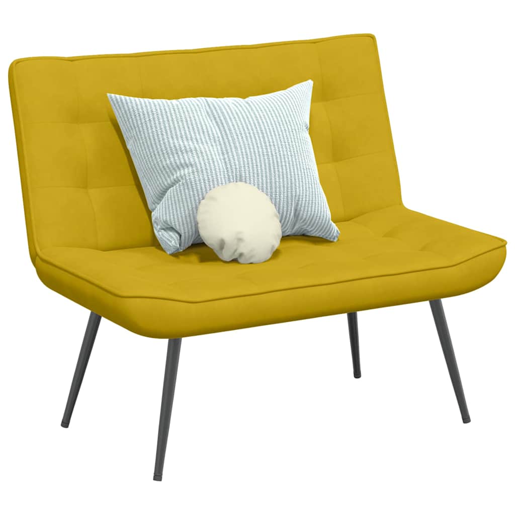 Sitzbank Gelb 110x74x84 cm Samt