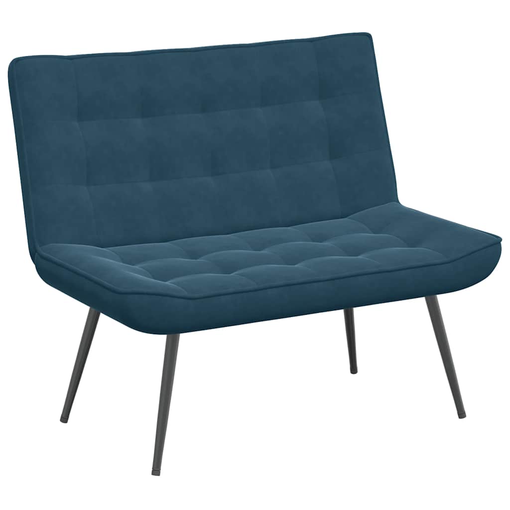 Sitzbank Blau 110x74x84 cm Samt