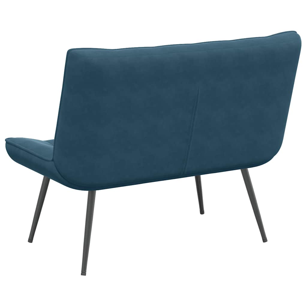 Sitzbank Blau 110x74x84 cm Samt