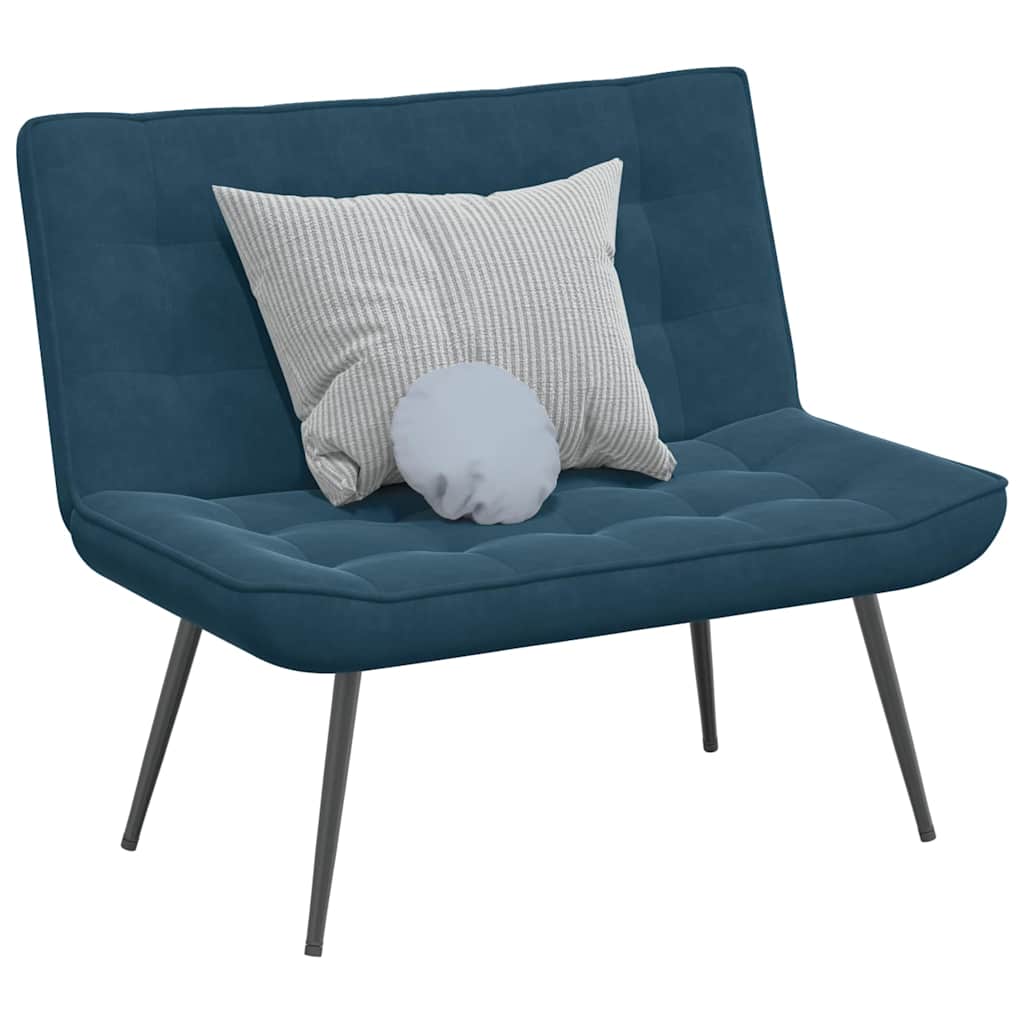 Sitzbank Blau 110x74x84 cm Samt
