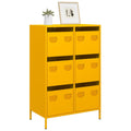 Highboard Senfgelb 68x39x101,5 cm Stahl