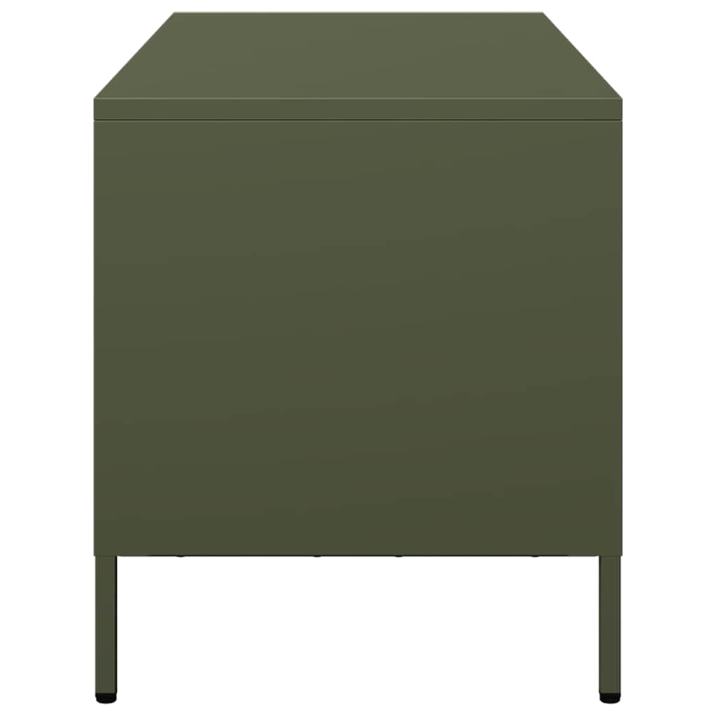 TV-Schrank Olivgrün 101,5x39x43,5 cm Kaltgewalzter Stahl