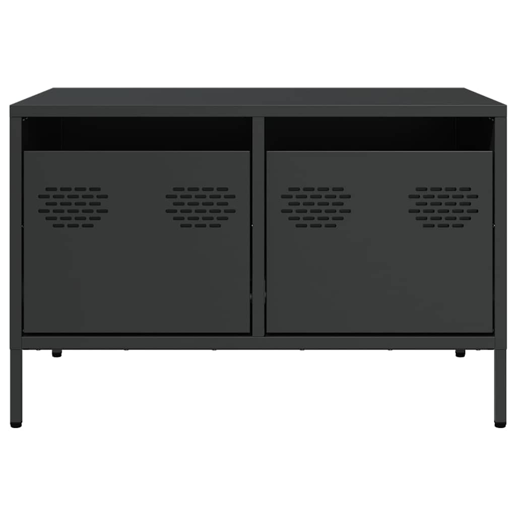 TV-Schrank Schwarz 68x50x43,5 cm Kaltgewalzter Stahl