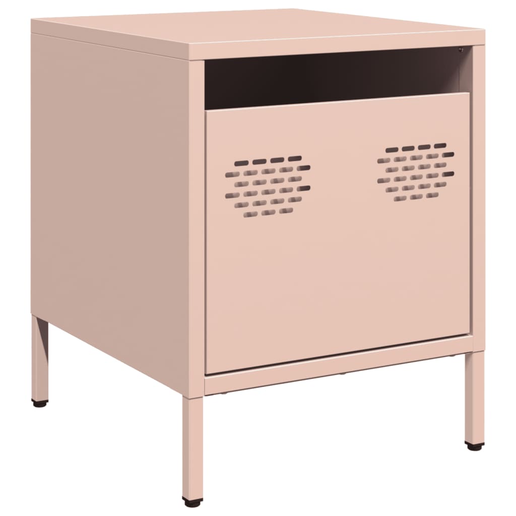 Nachttische 2 Stk. Rosa 35x39x43,5 cm Stahl