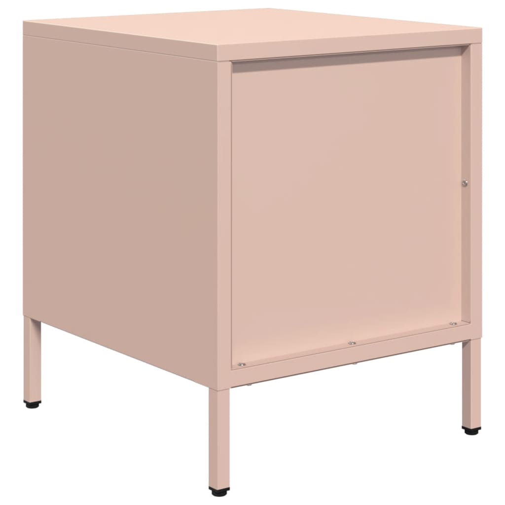 Nachttische 2 Stk. Rosa 35x39x43,5 cm Stahl