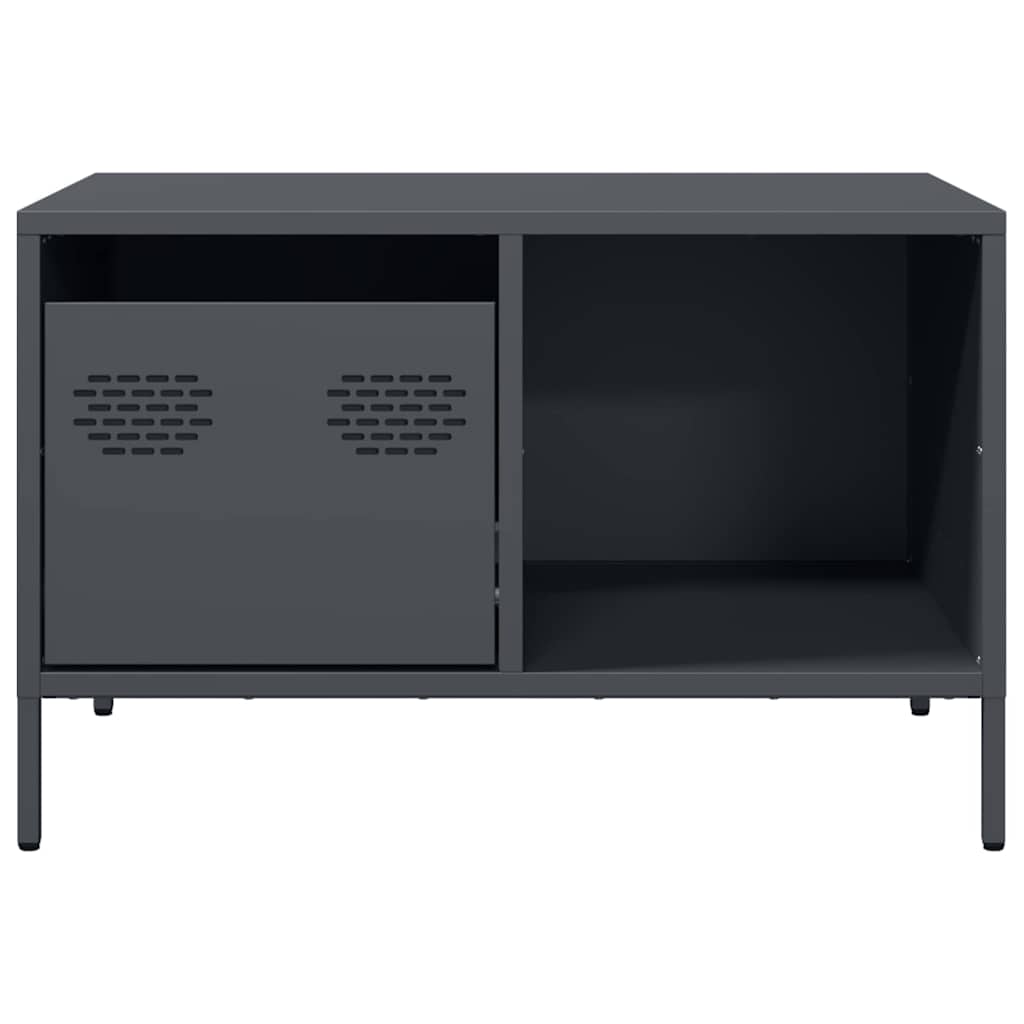 Couchtisch Anthrazit 68,5x50x43,5 cm Kaltgewalzter Stahl