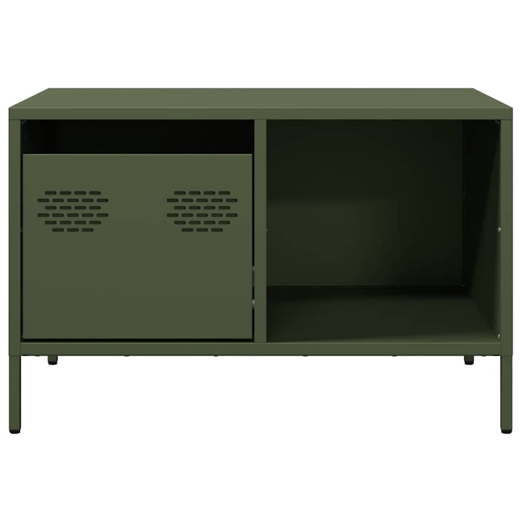 Couchtisch Olivgrün 68,5x50x43,5 cm Kaltgewalzter Stahl