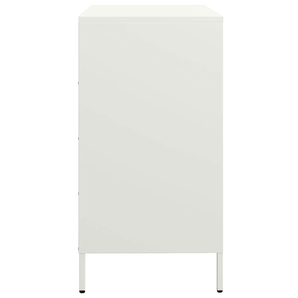Sideboard Weiß 68x39x73,5 cm Kaltgewalzter Stahl