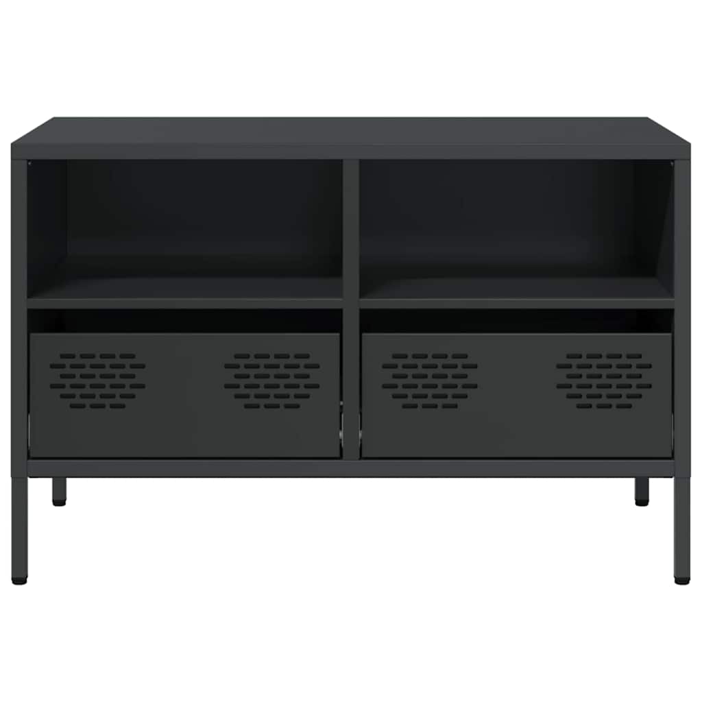 TV-Schrank Schwarz 68x39x43,5 cm Kaltgewalzter Stahl