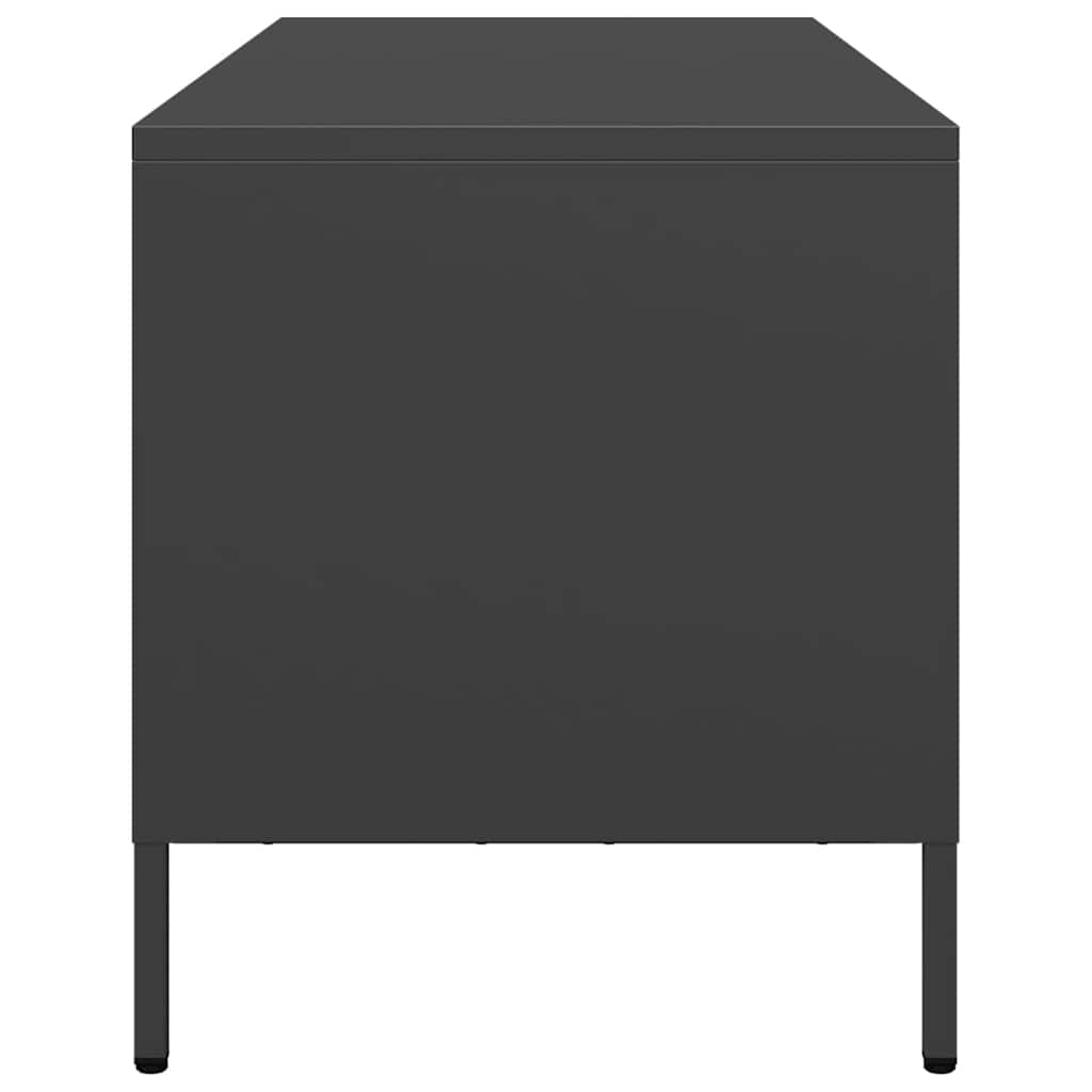 TV-Schrank Schwarz 101,5x39x43,5 cm Kaltgewalzter Stahl