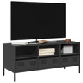 TV-Schrank Schwarz 101,5x39x43,5 cm Kaltgewalzter Stahl