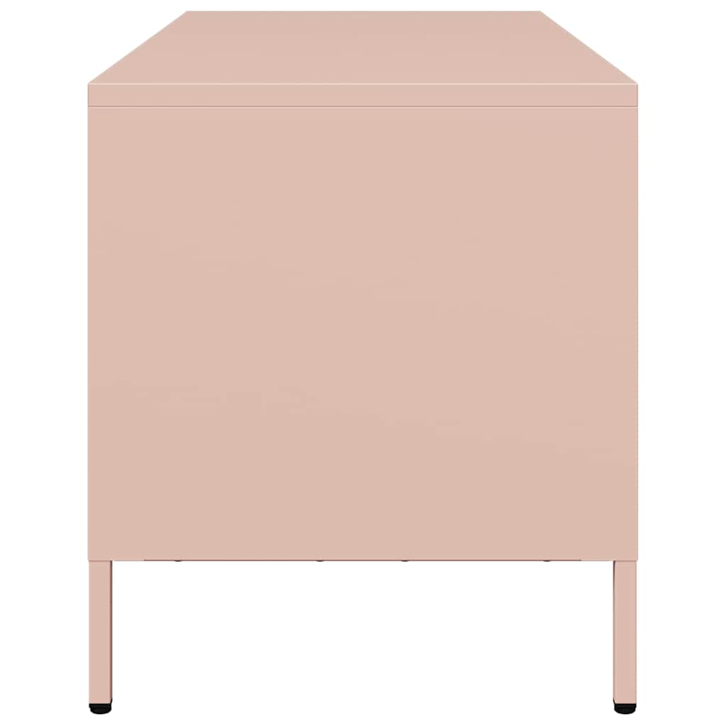 TV-Schrank Rosa 101,5x39x43,5 cm Kaltgewalzter Stahl