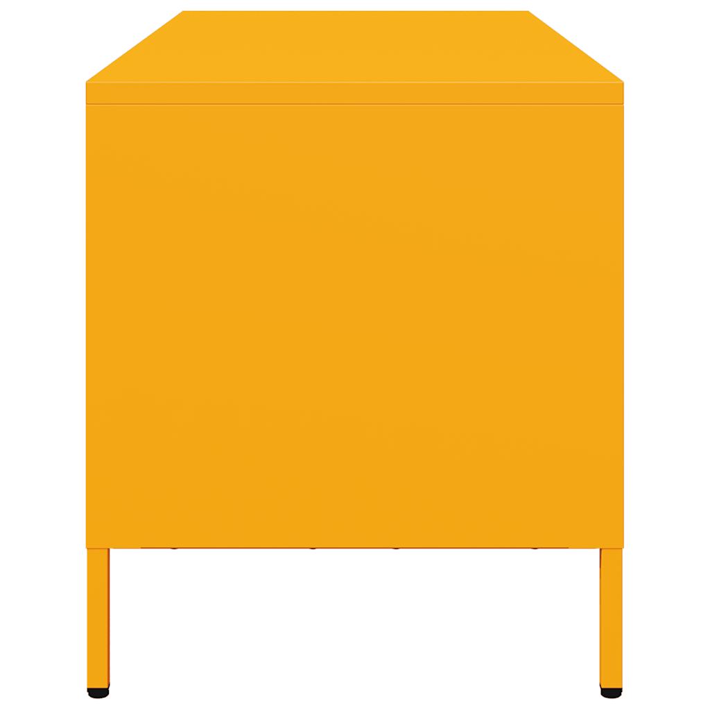 TV-Schrank Senfgelb 101,5x39x43,5 cm Kaltgewalzter Stahl