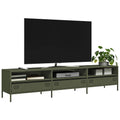 TV-Schrank Olivgrün 202x39x43,5 cm Kaltgewalzter Stahl