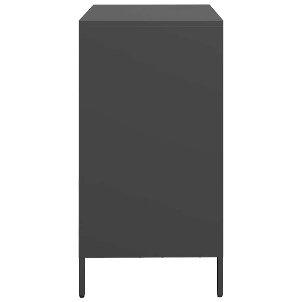 Sideboard Schwarz 68x39x73,5 cm Kaltgewalzter Stahl