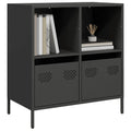 Sideboard Schwarz 68x39x73,5 cm Kaltgewalzter Stahl