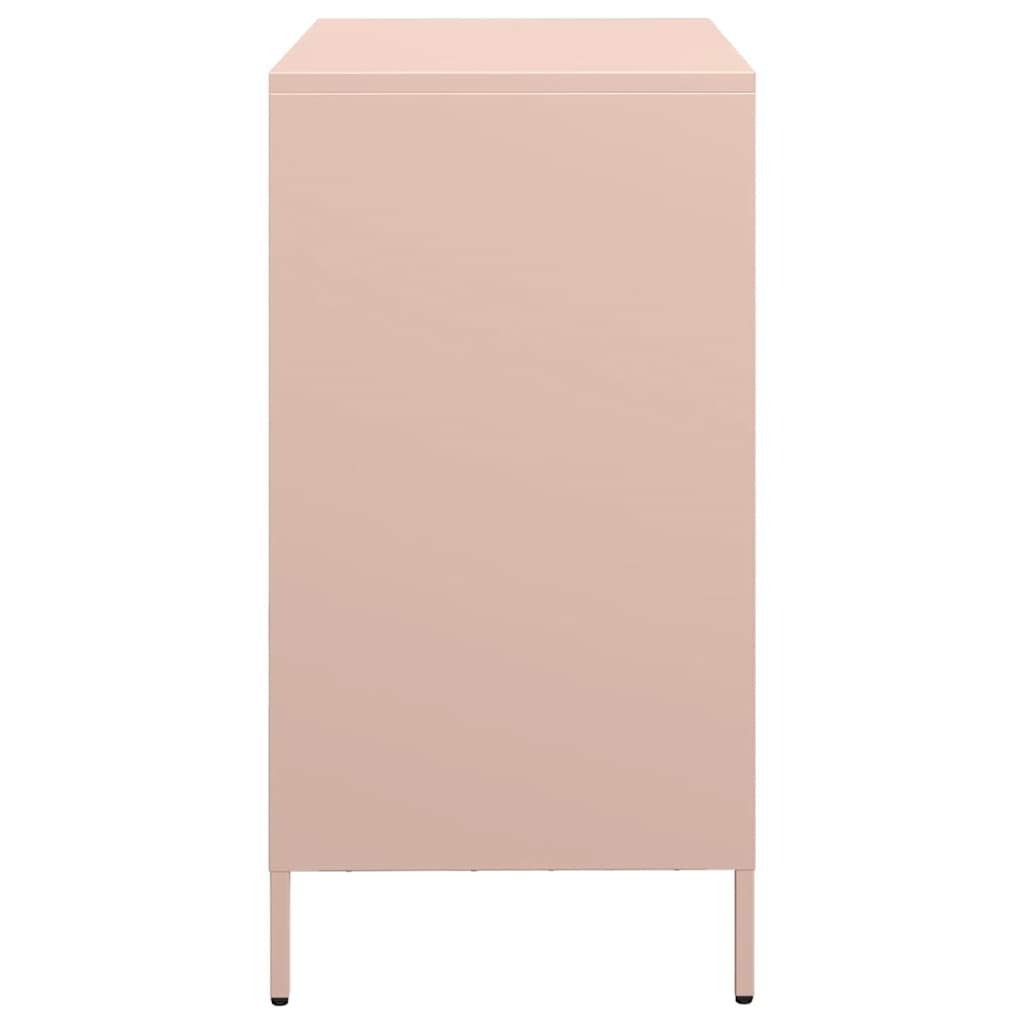 Sideboard Rosa 68x39x73,5 cm Kaltgewalzter Stahl