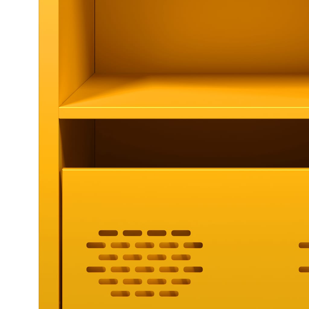Sideboard Senfgelb 68x39x73,5 cm Kaltgewalzter Stahl
