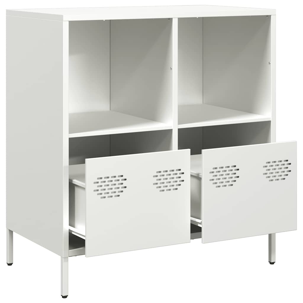 Sideboard Weiß 68x39x73,5 cm Kaltgewalzter Stahl
