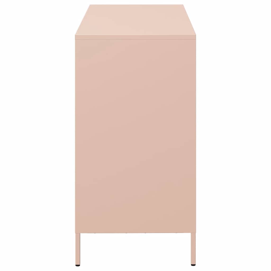 Sideboard Rosa 101,5x39x73,5 cm Kaltgewalzter Stahl