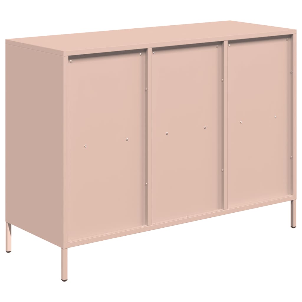 Sideboard Rosa 101,5x39x73,5 cm Kaltgewalzter Stahl