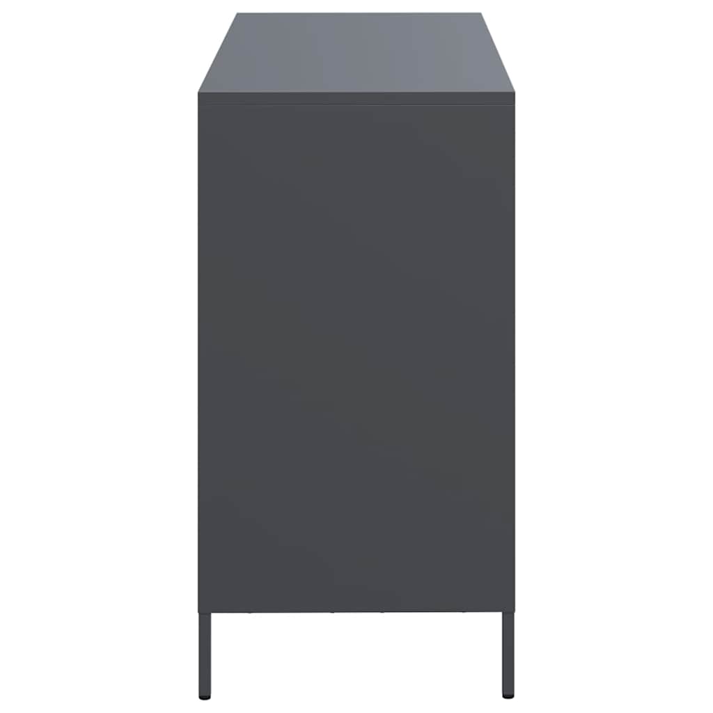 Sideboard Anthrazit 101,5x39x73,5 cm Kaltgewalzter Stahl