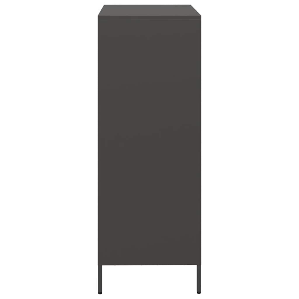 Highboard Schwarz 68x39x103,5 cm Stahl