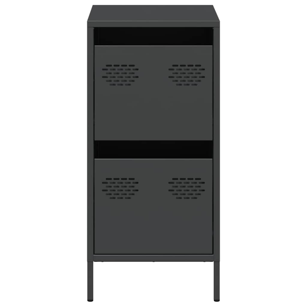 Sideboard Schwarz 35x39x73,5 cm Kaltgewalzter Stahl