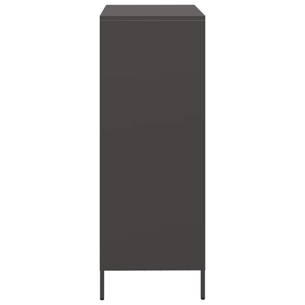 Highboard Schwarz 39x35x103,5 cm Stahl