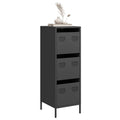 Highboard Schwarz 39x35x103,5 cm Stahl