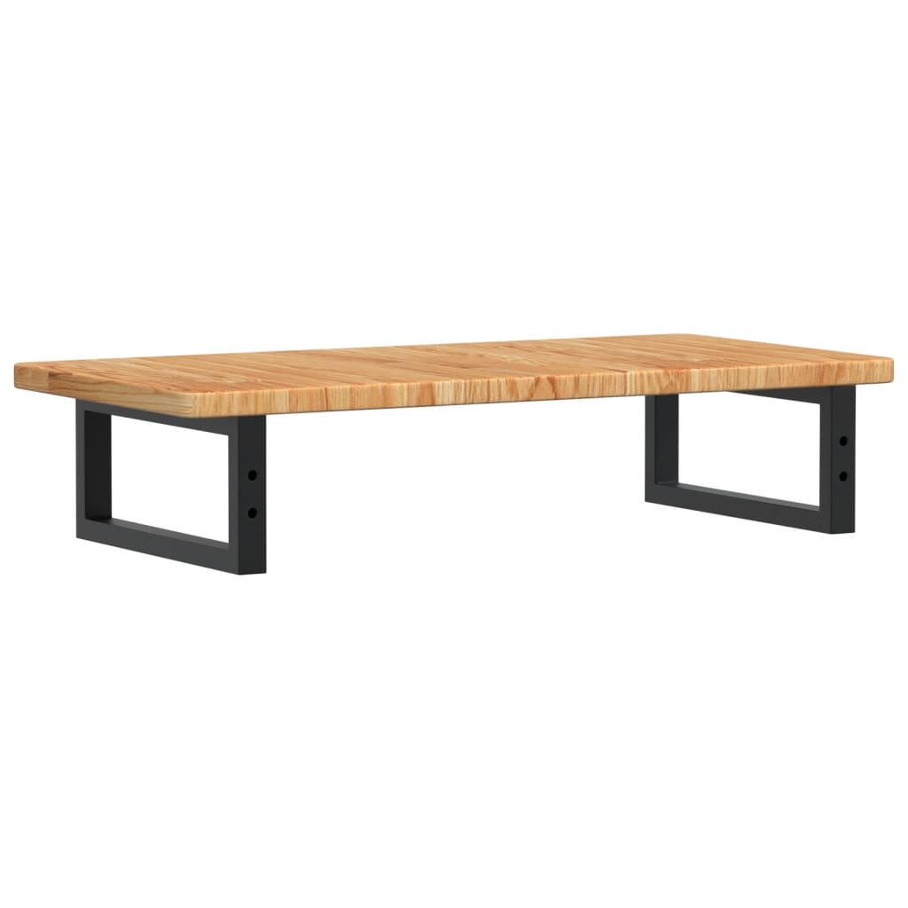 Waschtischplatte mit Halterung Stahl und Massivholz Eiche