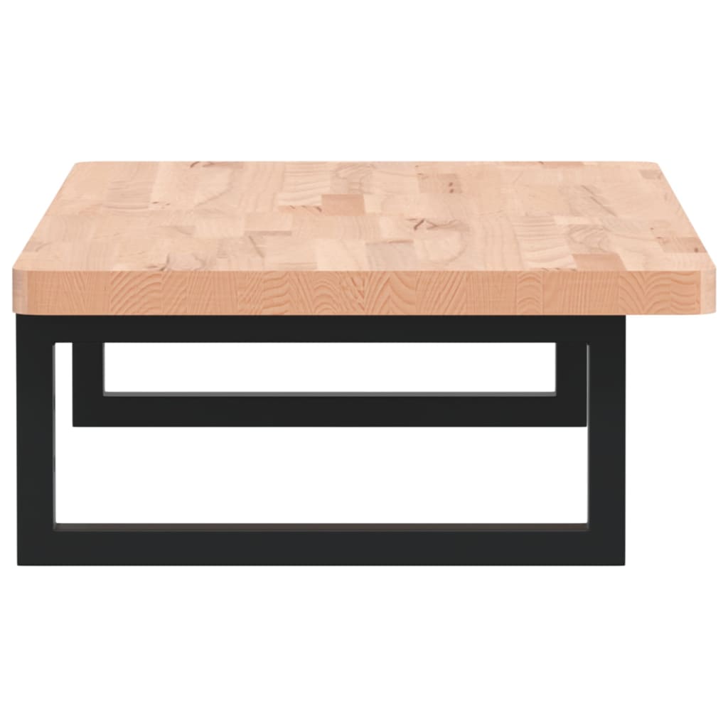 Waschbeckenregal Wandmontage Stahl und Massivholz Buche